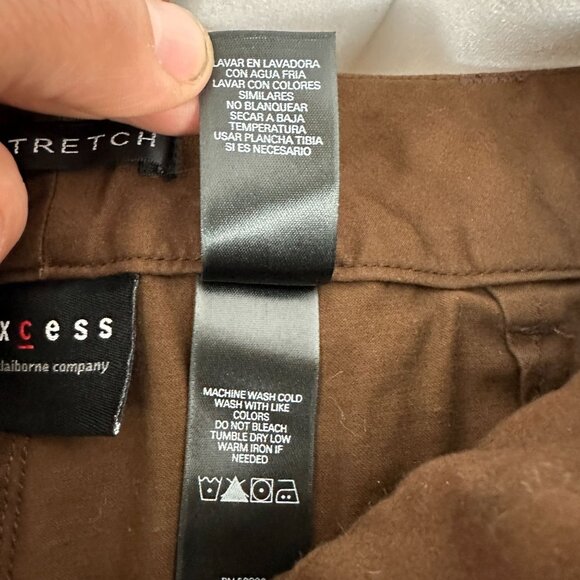 Axcess By Liz Claiborne Womens Brown Stretch Bermuda Shorts Size 10 - Picture 5 of 6